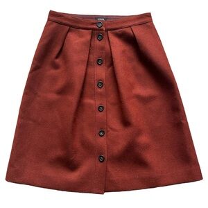J.Crew Women’s Rust Wool A-Line Skirt